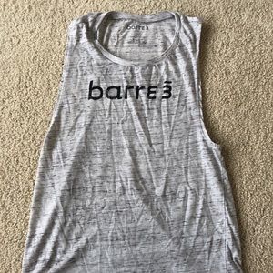 Barre3 gray marbled tank top